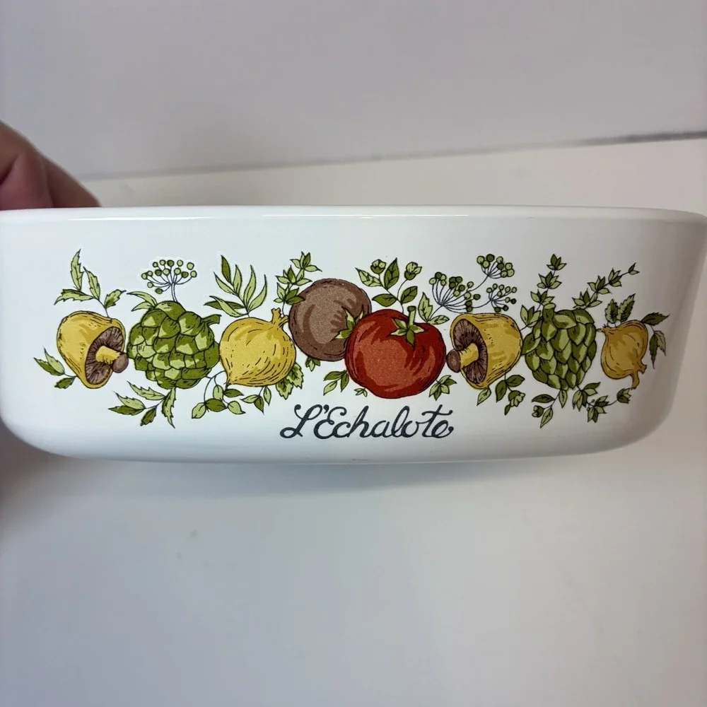 Vintage Corning Ware Spice of Life L'Echalote A-1-B Dish 1 QT NO LID